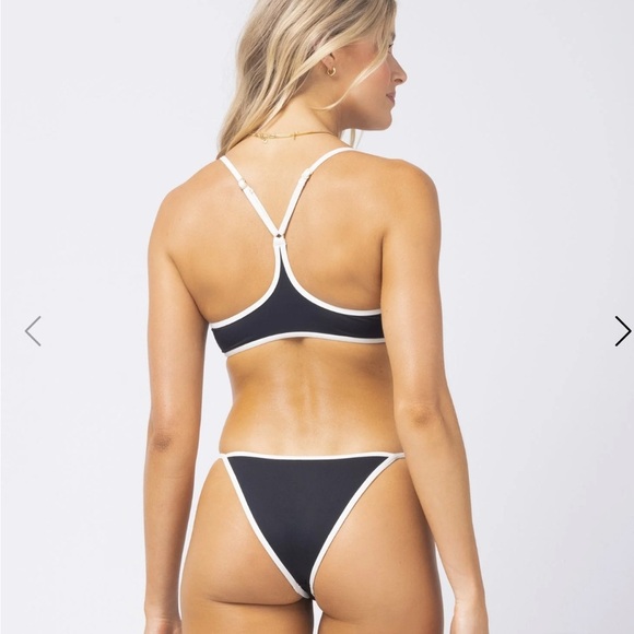 L*Space Black and White Bikini Set Modern Minimalist Swim - Picture 8 of 9
